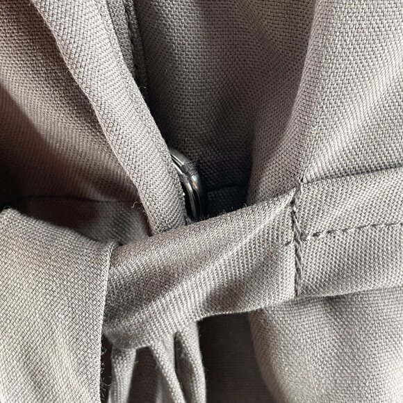 Marc by Marc Jacobs Wool-Blend Satin Collar Snap Front Waist Tie Blazer Green 6 - Picture 6 of 10